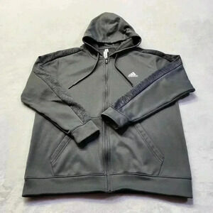 Adidas Mens full-zip Hoodie (Gray)